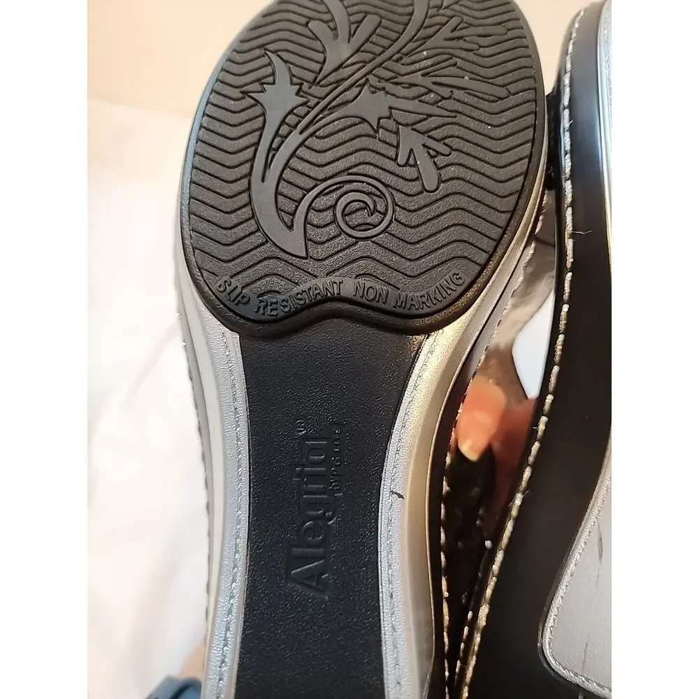 Alegria Women's Slip On Wedge Sandals Black EUR 39 Us 8.5 Lad-780